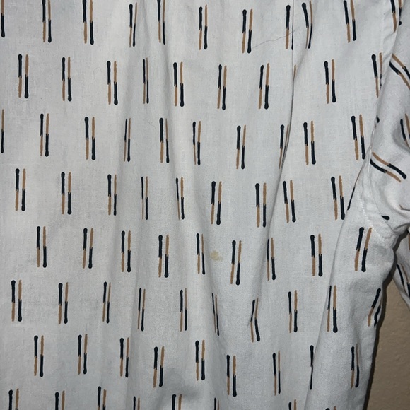 Club Monaco Matchstick Pattern Slim Fit S/S Button Down - Picture 4 of 4